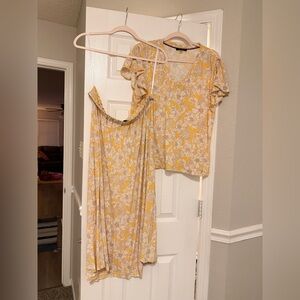 Tommy Hilfiger Yellow and Cream Floral Top